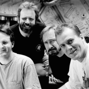 Still of Trace Beaulieu Jim Mallon Kevin Murphy and Michael J Nelson in Mystery Science Theater 3000 The Movie 1996