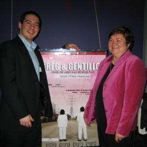 With mom at a screening for Greg  Gentillon