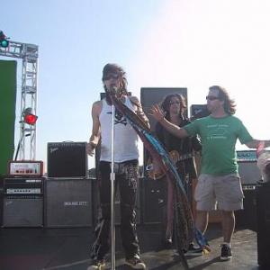 Neil Mandt Directing Steven Tyler and Joe Perry in a music video.