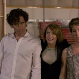 Still of Tamsin Greig Stephen Mangan and Kathleen Rose Perkins in Episodes 2011