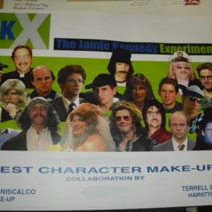 JFK Jamie Kennedy Show Best Character Nomination Submission Many Looks and created Makeups for Jamie and Applied. By Annie Maniscalco