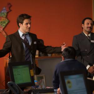 Still of Rizwan Manji and Ben Rappaport in Outsourced (2010)