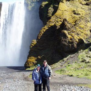 Iceland Skogar Falls Sharon and John
