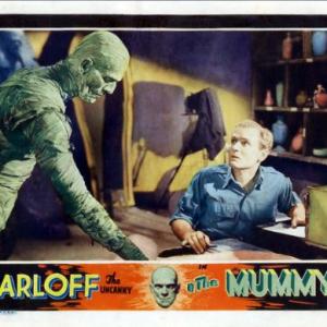 Boris Karloff and David Manners in The Mummy 1932