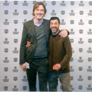 Rotterdam director Rutger Wolfson with Davide Manuli, in Rottedam 2012, for the world premiere of THE LEGEND OF KASPAR HAUSER starring Vincent Gallo.