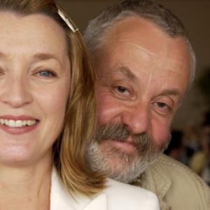 Mike Leigh and Lesley Manville at event of All or Nothing (2002)