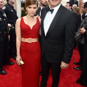 Kevin Spacey and Kate Mara at event of The 72nd Annual Golden Globe Awards (2015)