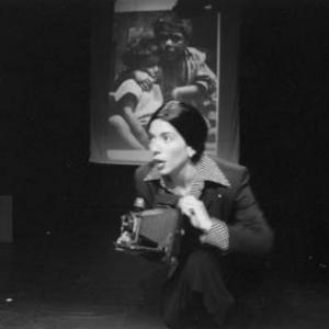 Lucia Marano as Tina Modotti in TINA MODOTTI COMRADE IN ARMS One Woman Show written by Lucia Marano and directed by Andrea Centazzo performed at 2100 Square Feet Theatre Los Angeles