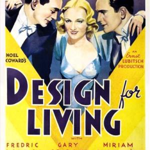 Gary Cooper Miriam Hopkins and Fredric March in Design for Living 1933