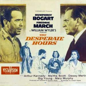 Humphrey Bogart and Fredric March in The Desperate Hours 1955