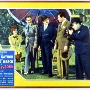 Janet Gaynor Fredric March Adolphe Menjou and Lionel Stander in A Star Is Born 1937