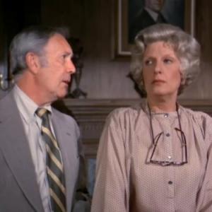 Still of Mason Adams and Nancy Marchand in Lou Grant (1977)