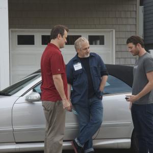 Benjamin King, Michael Maren, Bryan Greenberg on the set of A Short History of Decay