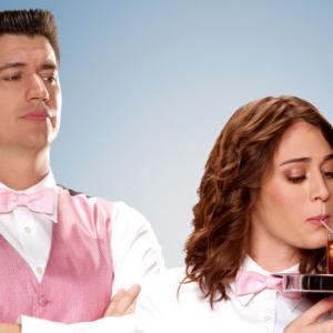Still of Lizzy Caplan and Ken Marino in Party Down (2009)