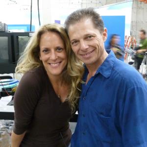 Todd with Anne Fletcher director on set of Guilt Trip