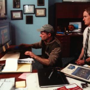 Todd configuring playback software on Hall Pass (with Owen Wilson)