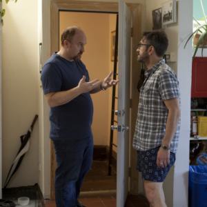 Still of Louis C.K. and Marc Maron in Louie (2010)