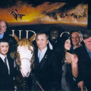 At premiere of HIDALGO with Viggo Mortenson, J.K. Simmons and other cast members along with director, Joe Johnston