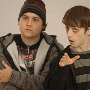 Still of Sean Marquette and Matt Bush in High School (2010)