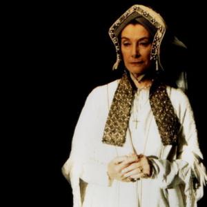 Jean Marsh plays a ghostly amalgamation of Henry VIIIs past wives visiting the sickly Monarch shortly before his death