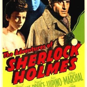 Basil Rathbone Ida Lupino and Alan Marshal in The Adventures of Sherlock Holmes 1939