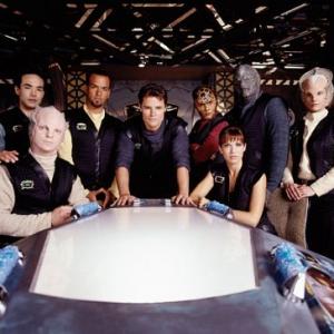 Dean Marshall Dylan Neal and Myriam Sirois in Babylon 5 The Legend of the Rangers To Live and Die in Starlight 2002