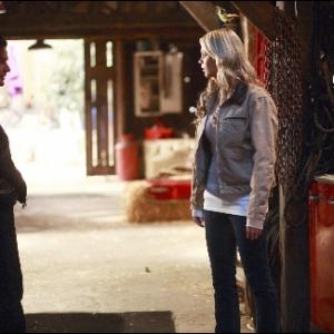 Still of James Marsters and Laura Vandervoort in Smallville 2001