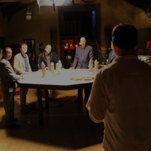 William Martens directing the oncamera experts for the roundtable segments of the epic historical documentary East of Byzantium War Gods and Warrior Saints