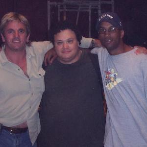 Vance Burberry, Adrian Martinez, and director Tim Story on the set of FOX's TAXI.