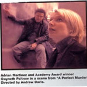 Oscar winner Gwyneth Paltrow and Adrian Martinez on the set of Warners A PERFECT MURDER