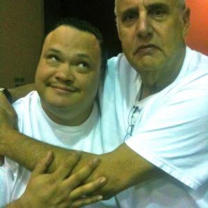 Adrian Martinez and the great Jeffrey Tambor on the set of FLYPAPER
