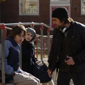 Derick Martini, Rory Culkin and Emma Roberts set of Lymelife