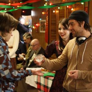 Rory Culkin, Emma Roberts and Derick Martini set of Lymelife