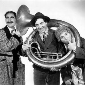 Groucho Marx Chico Marx and Harpo Marx in A Day at the Races 1937