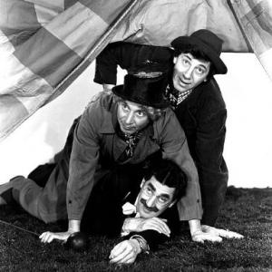 Groucho Marx Chico Marx and Harpo Marx in At the Circus 1939