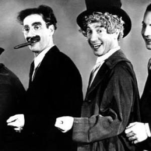Still of Groucho Marx, Chico Marx, Harpo Marx, Zeppo Marx and The Marx Brothers in Animal Crackers (1930)