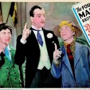 Louis Calhern Chico Marx and Harpo Marx in Duck Soup 1933
