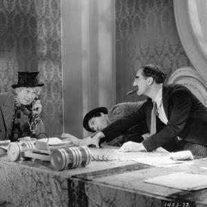 Still of Groucho Marx Chico Marx and Harpo Marx in Duck Soup 1933