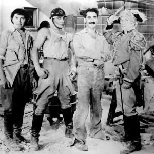 Still of Groucho Marx, Chico Marx, Harpo Marx, Zeppo Marx and The Marx Brothers in Duck Soup (1933)