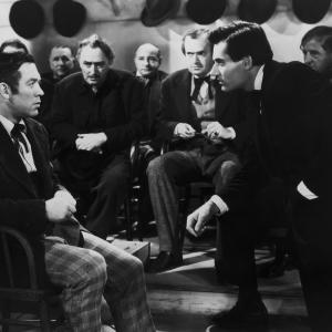 Still of Henry Fonda Ward Bond Jim Mason and Ivor McFadden in Young Mr Lincoln 1939