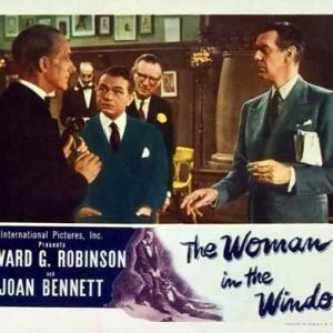 Edward G. Robinson and Raymond Massey in The Woman in the Window (1944)