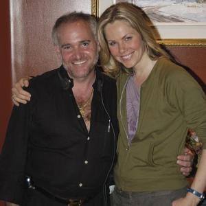With Andrea Roth on the set of 