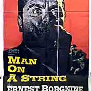 Ernest Borgnine and Kerwin Mathews in Man on a String 1960