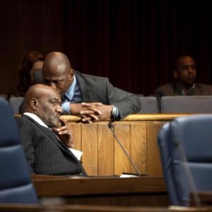 Still of Delroy Lindo and Teresa May in The Chicago Code 2011