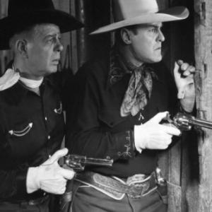 Hoot Gibson and Ken Maynard in Blazing Guns 1943