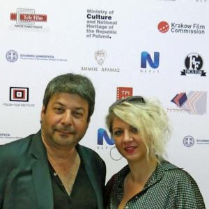 with light designer Stella kaltsou in Drama IFF 2014