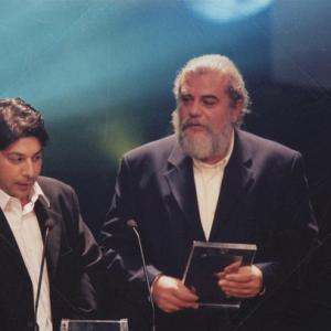 Greek state awards 2002 with Yiorgos Kolozis  and Pantelis Voulgaris