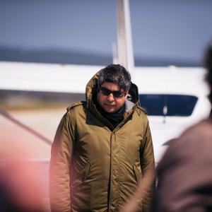 Vassilis Mazomenos shooting the first scene oflife line in an airport 