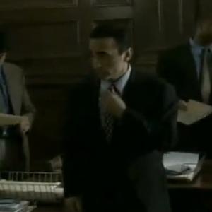 Michael Mazzeo on the set of LAW  ORDER