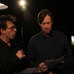 Bill McAdams Jr and Kevin Sorbo on set of PSA for Autism - House Of Fear.